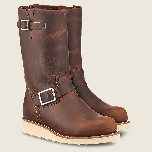 レッド ウィング(Red Wing) Classic Engineer - トールラフ＆タフレザー ブーツ レディース カッパー JP94526